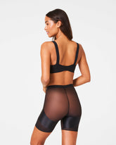 SPANXshapeâ„¢ Satin-Xâ„¢ Mid-Thigh Short | Very Black